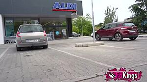 lucy de janeiro can't get enough young 18+ debuts rough outdoor pounding 😘