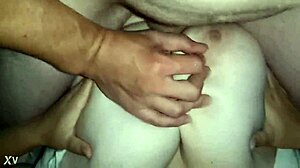 titty fuck between homemade big natural tits and monster cock