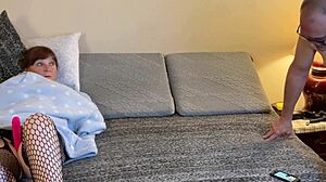 Granny Peggy Sue milks cock like a pro slut