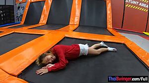 i adore my thai milf gf bouncing trampoline before home fuck