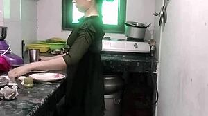 Desi Wife Gets Roughly Fucked In Kitchen While Cooking