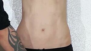 submissive redhead bound to machine squirts from rough whipping clamps