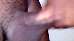 EbonY Amateur Rides Cock Rough Anal Squirting Orgasm Homemade