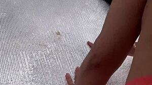 asian slut creampied outdoor in naughty japanese threeway group