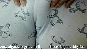 damn big ass milf in pajamas fingers wet pussy and anal with huge toys!