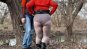 so i snuck up and groped my stepmom-in-law's dripping fat ass pussy outside like a total perv