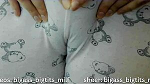 damn big ass milf in pajamas fingers wet pussy and anal with huge toys!