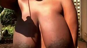 Huge Natural Boobs On Pregnant Ebony Girlfriend