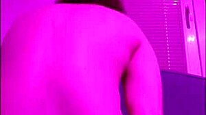 licking dildo clean after solo assfucking trans play