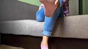 fucked this foot fetish milf's sexy feet and pussy