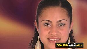 Swingers get naked oily massages turning into softcore group orgy fun