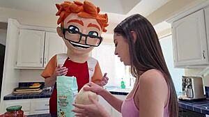 Petite Brunette Eva Generosi Sucks Cock Swallows Cum Facial