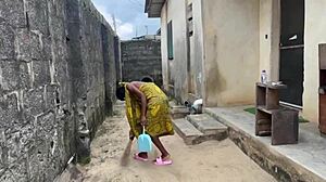 Black Pussy's Squirting Orgasms With Harveyxbush Backstage