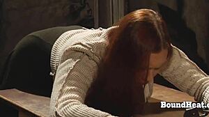 Slave licks pussy till moaning madame orgasms wildly