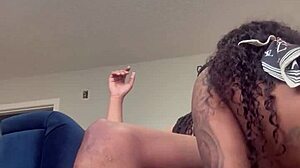 creamy pussy drools as i choke on that monster cock...