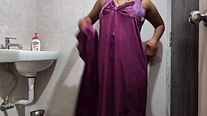 desi teen shaves smooth pussy while bathing clear voice