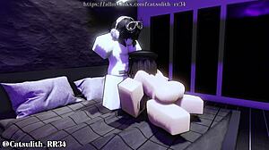 quickie turns into her sloppy blowjob and handjob cum