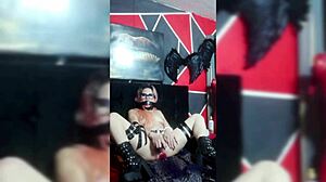 Bondage slut mature fingers huge ass with buttplug anal masturbation handcuffs fetish