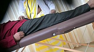 shocked doctor eyes tiny patient cock