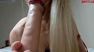 Blonde Brazilian Lingerie Tease For Holiday Fun!