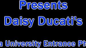 daisy ducati spreads natural tits in latex for tampa exam