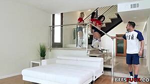 Soccer Fan Wins Fuck Lottery With Sucking Babes Gangbang