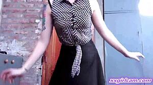 Woman Rips Clothes Off in Wild Striptease Frenzy