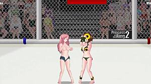 princess of the ring 2 rena vs vivian in wild lesbian street wrestling catfight