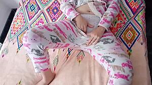 Hubby's Pal Fills My Fat Mexican Ass With Cum While He Games Blind