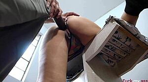 Teen begs for deep rough BBC anal toys and gape