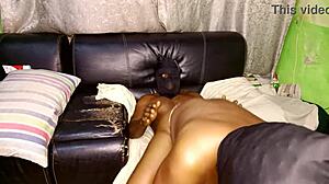 back-bending pussy pounder unloads cum on ass cheeks