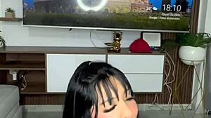 beautiful latina brunette playin with dildos on her big ass 😍🍑