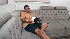 I bang my boss after chores watching him stroke Abby Carter