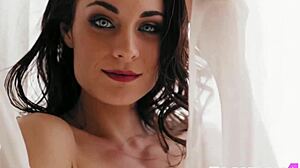 Sexy Big Tits Blonde Strips Naked on Beach