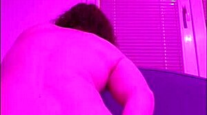 licking dildo clean after solo assfucking trans play