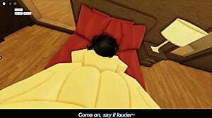 Busty babe bent over doggystyle pussy domination!