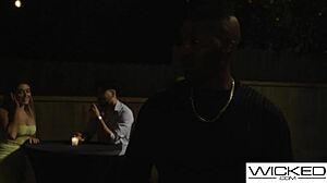 BIG TITS BRUNETTE DOUBLE TEAMS BLONDE PUSSY INKED THREESOME RIDE