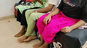 Best Threesome Sees Komal Neha Fury Fuck in College Dorm Tight Pussies