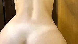 skinny babe steps out shower ready for doggystyle pounding