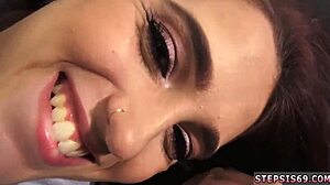 stepbro's banana makes teen squirt orgasm hard