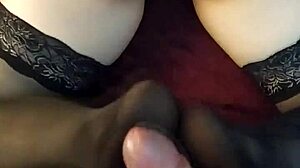 Teen babe in stockings gives first footjob fetish cumshot homemade POV tattoo