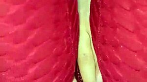 colombian babe rubs wet cameltoe through leggings dirty talking to soak them