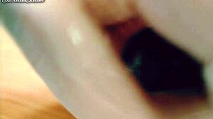 i glove-jerk this massive black dildo close-up feeling so horny pov