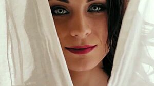 Sexy Big Tits Blonde Strips Naked on Beach