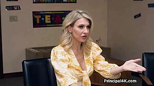 Fake-Titty Housewife Bends for Monster Cock at Work