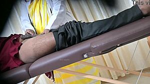 shocked doctor eyes tiny patient cock