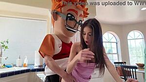 Petite Brunette Eva Generosi Sucks Cock Swallows Cum Facial