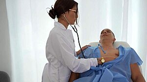 Doctor Ashley Sanz fucks patient hard in hospital quickie remedy