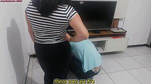 Brazilian Housewife Shows New Lingerie to Tech Begs Creampie Fuck