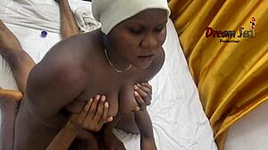 oiled young chubby worships big black monster cock with her fat ass